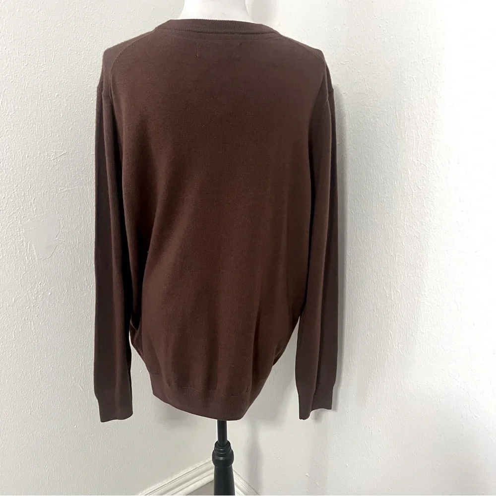 Christian Lacroix Men XL 100% Extra Fine Merino Wool Crewneck Sweater NWT Preppy